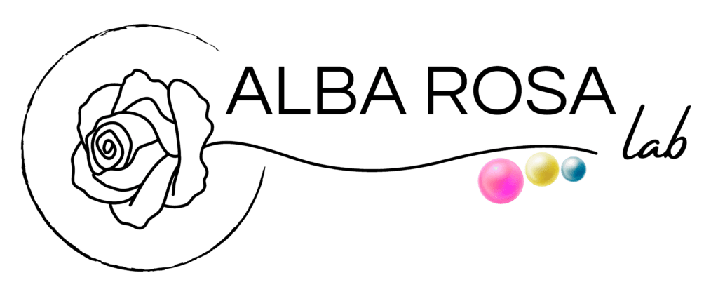 ALBA ROSA lab logo rettangolare