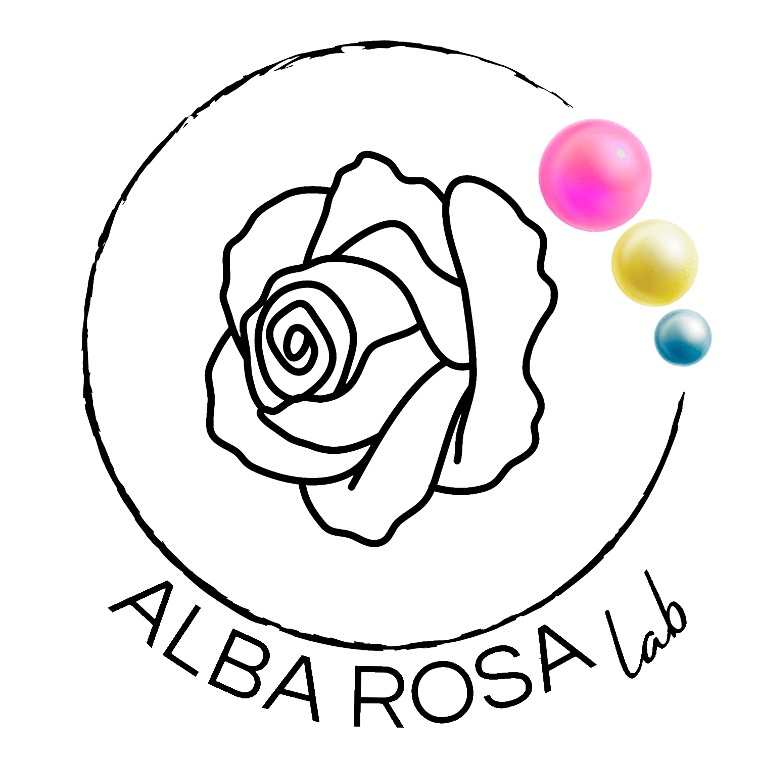 ALBA ROSA lab logo tondo per mobile